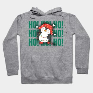 Ho Ho Ho Christmas Penguin Celebration Hoodie